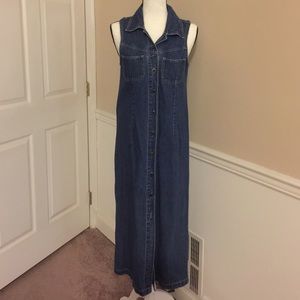 Ladies SYDNI JORDAN B blue jean 3/4 dress, sz 7/8